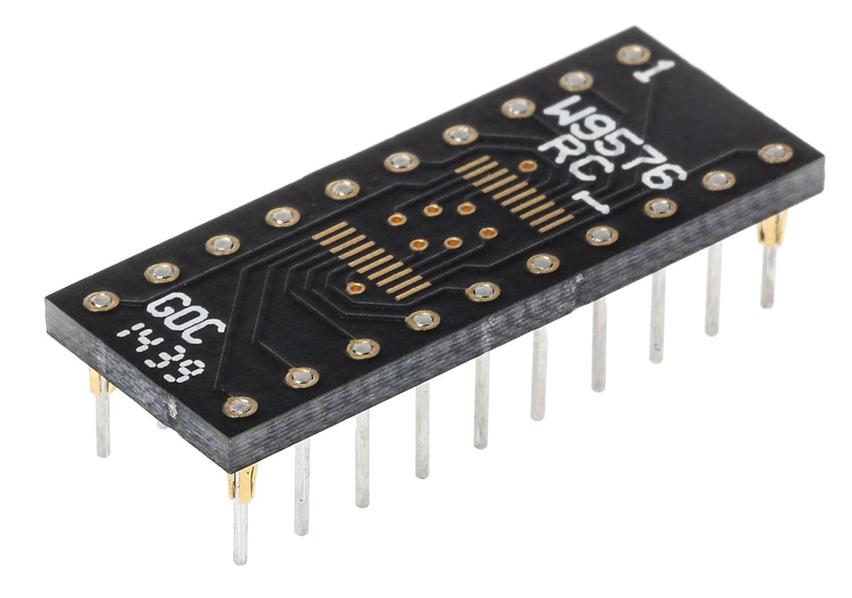 Winslow Straight Through Hole Mount 0.5 mm, 2.54 mm Pitch IC Socket Adapter, TSSOP 20 to DIP 20