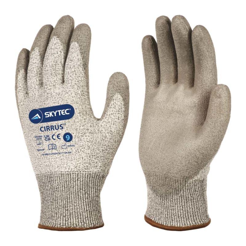 Skytec CIRRUS Grey Nylon Nylon Work Gloves, Size 9, Polyurethane Coating
