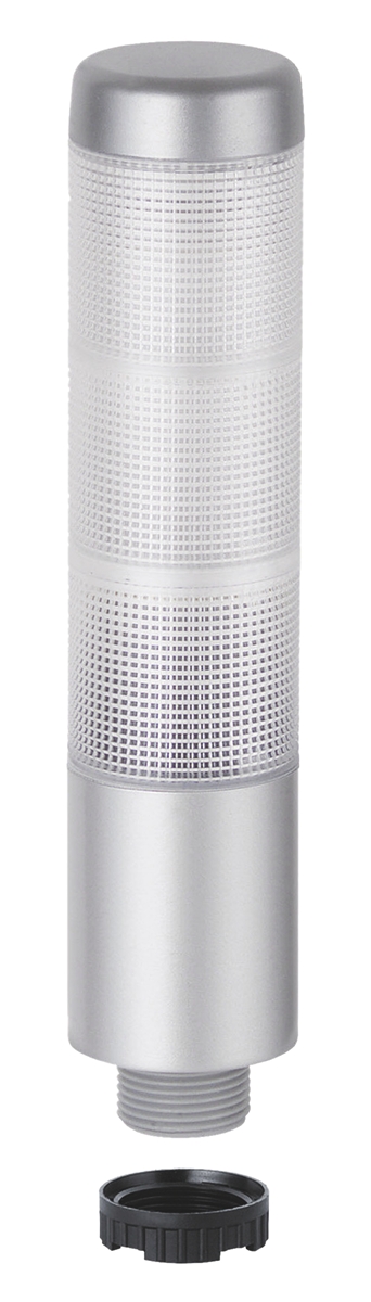 Werma Kompakt 37 Series Clear, Green/Yellow/Red (LED Colour) Buzzer Signal Tower, 3 Lights, 24 V ac/dc, Base Mount, Tube