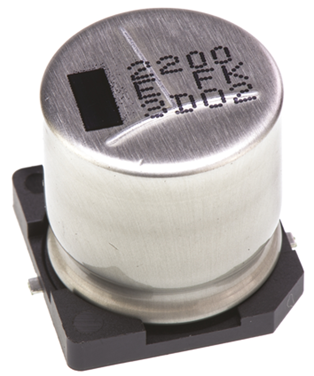 Panasonic 2200μF Aluminium Electrolytic Capacitor 25V dc, Surface Mount - EEVFK1E222M