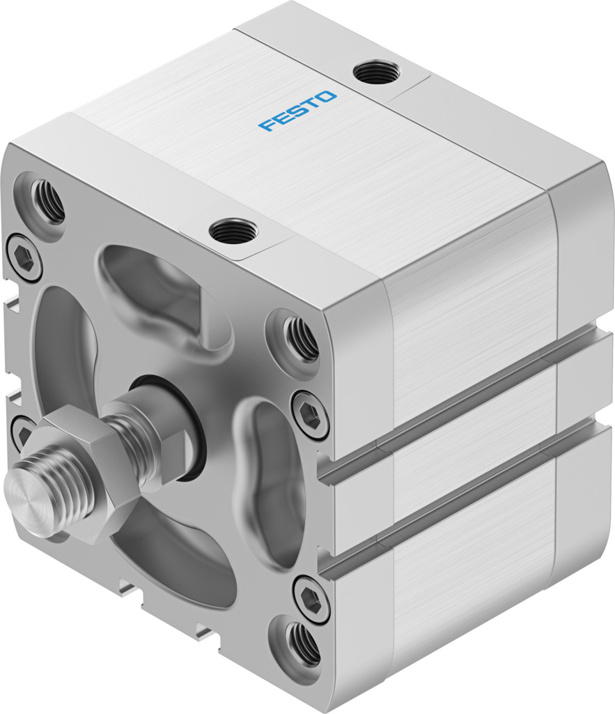 Festo Pneumatic Compact Cylinder - 536356 80 mm Bore, 25 mm ADN-80-25-A-P-A Series, Double Acting Acting
