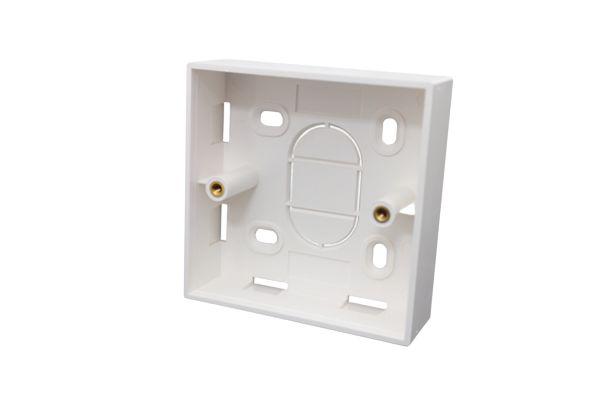 HellermannTyton Connectivity HTC White Plastic Coated ABS Back Box, Wall Mount, 1 Gangs, 86x86x37mm
