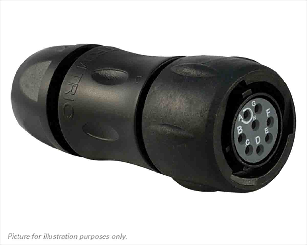 Souriau Sunbank by Eaton, UTS 8 Way Cable Mount MIL Spec Circular Connector Plug, Socket Contacts,Shell Size 12,