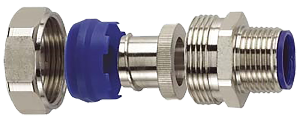 Flexicon External Thread Fitting, Conduit Fitting, 32mm Nominal Size, M32, 316 Stainless Steel IP66, IP67, IP68, IP69K