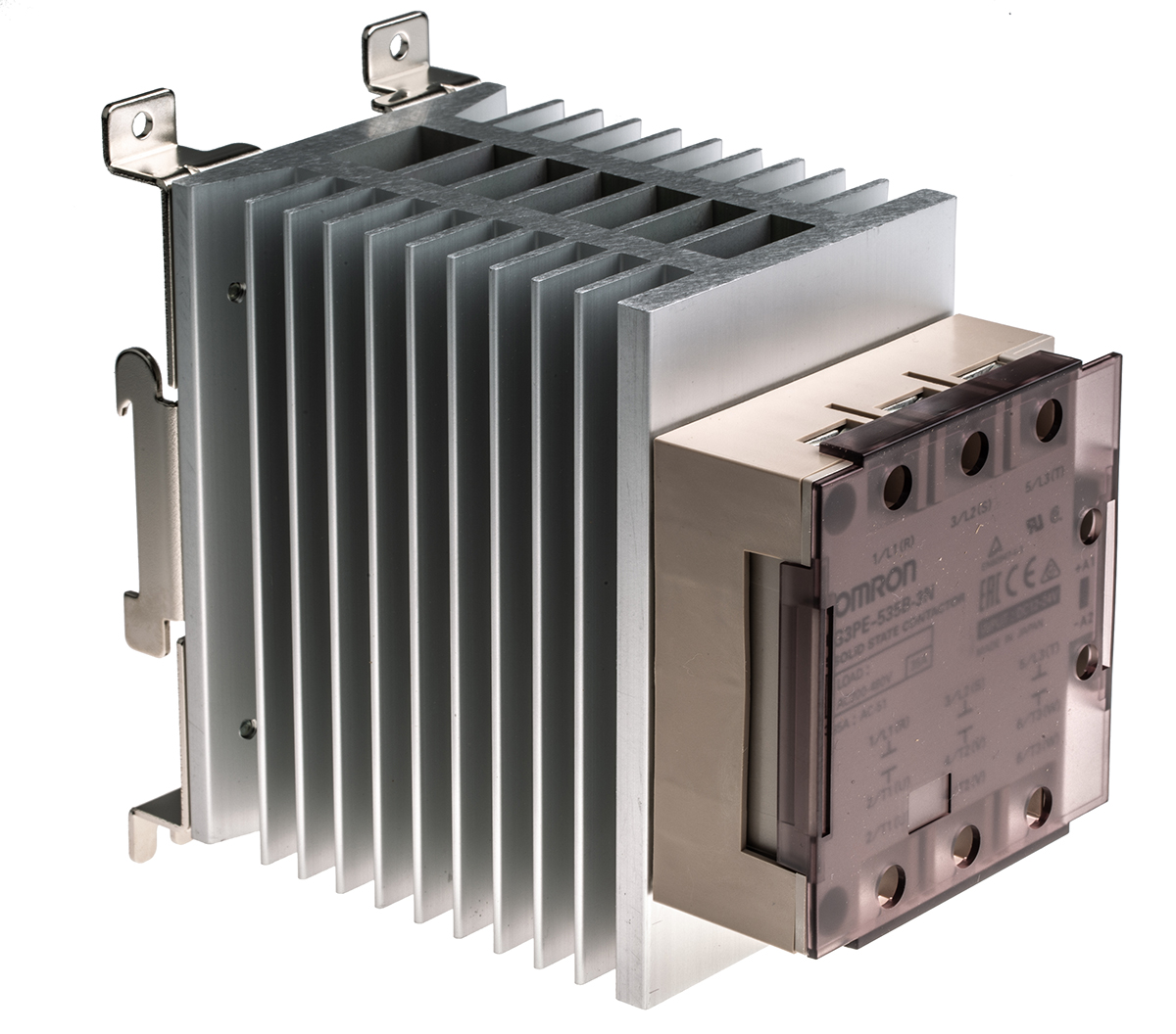 Omron G3PE Three Phase Series Solid State Relay, 35 A Load, DIN Rail Mount, 528 V ac Load, 30 V dc Control