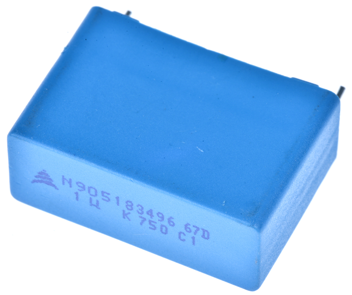 EPCOS B32674 Polypropylene Capacitor PP, 750 V dc, 900 V dc, ±10%, 1μF, Through Hole