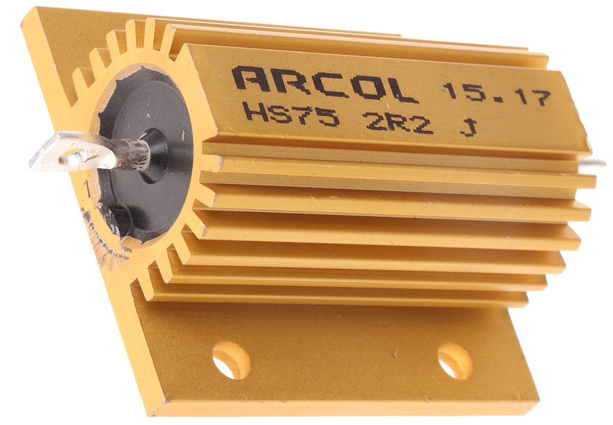 Arcol, 2.2Ω 75W Wire Wound Chassis Mount Resistor HS75 2R2 J ±5%