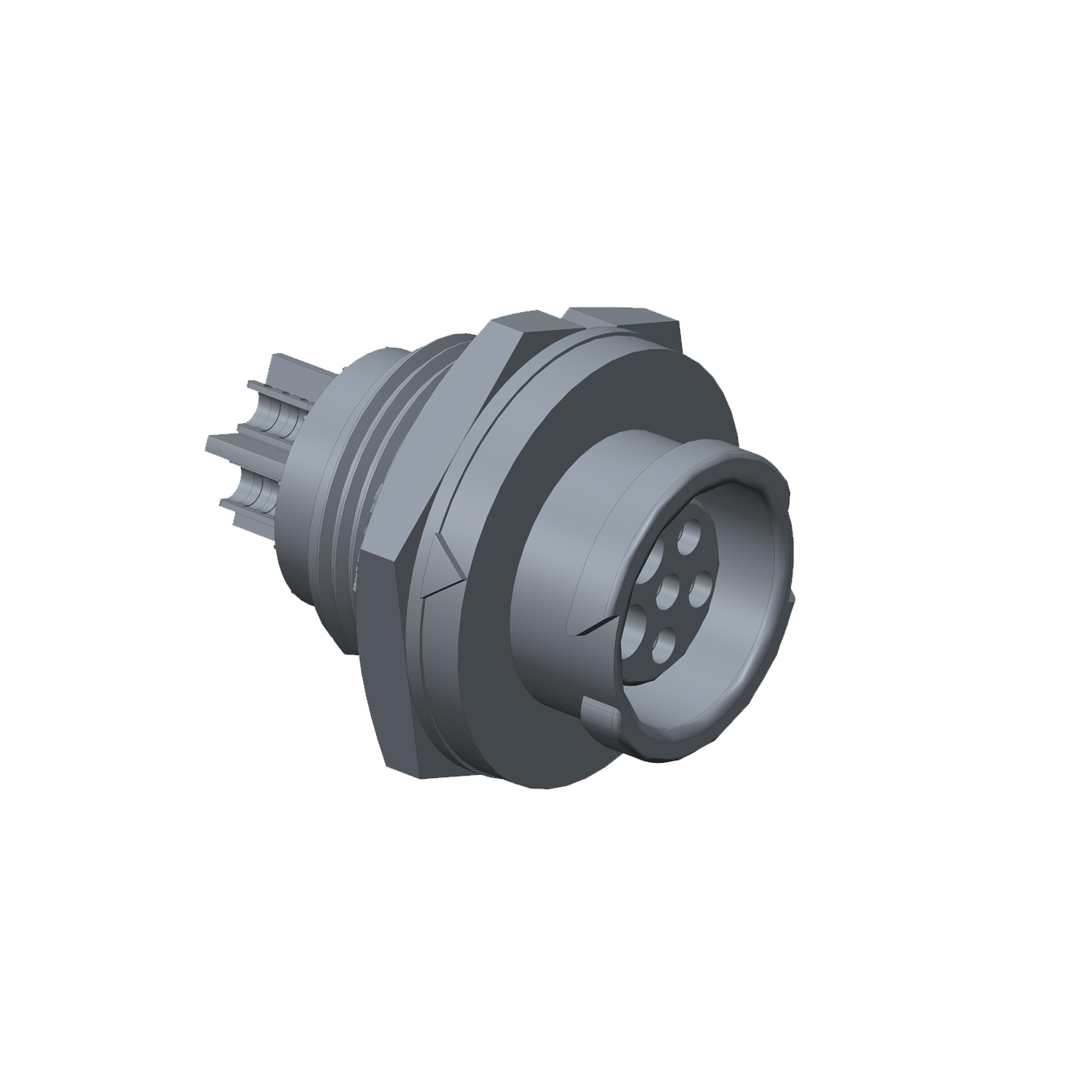 Amphenol Industrial Circular Connector, 6 Contacts, Rear, Standard Connector, Plug, Female, IP68, X-LOK Series