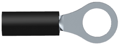 TE Connectivity, PIDG Insulated Ring Terminal, M5 Stud Size, 0.26mm² to 0.4mm² Wire Size, Black