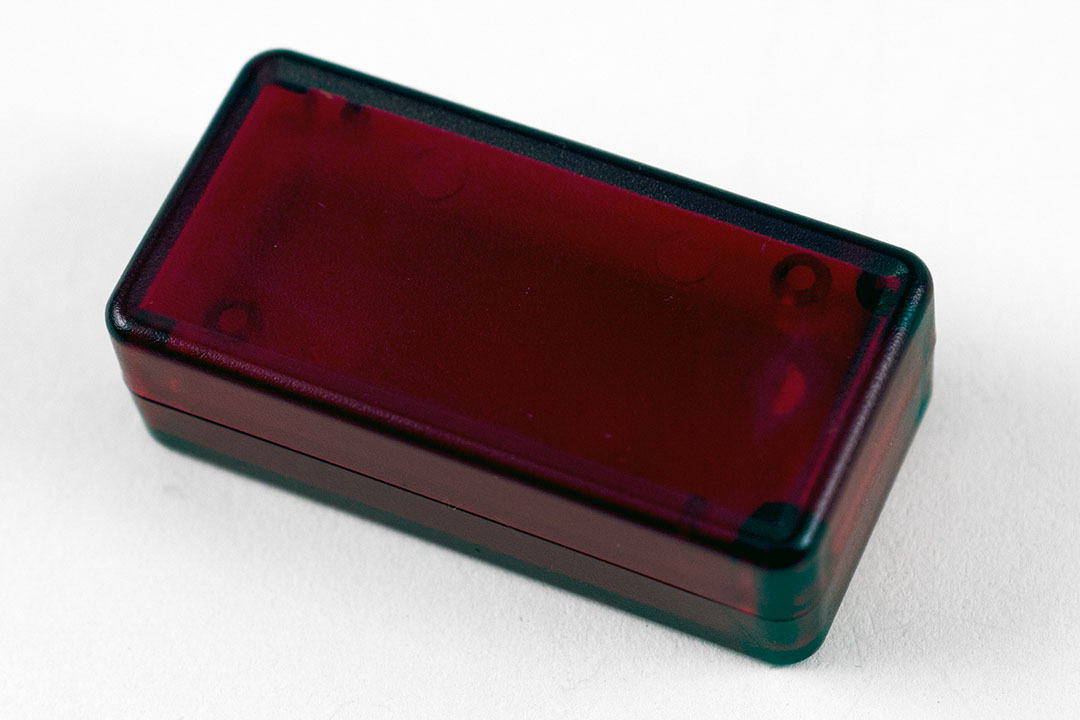 Hammond 1551 Series Translucent Red ABS Enclosure, IP54, Flanged, Translucent Red Lid, 50 x 25 x 15.5mm