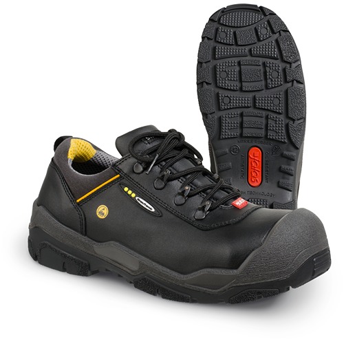 Jalas 1538 Unisex Black, Grey, Yellow Aluminium Toe Capped Safety Shoes, UK 13, EU 48