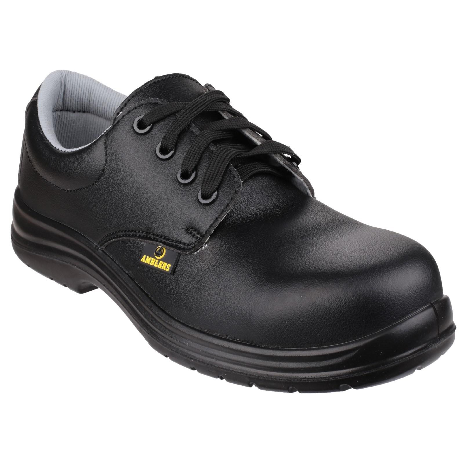Amblers FS662 Unisex Black Toe Capped Safety Shoes, UK 9, EU 43