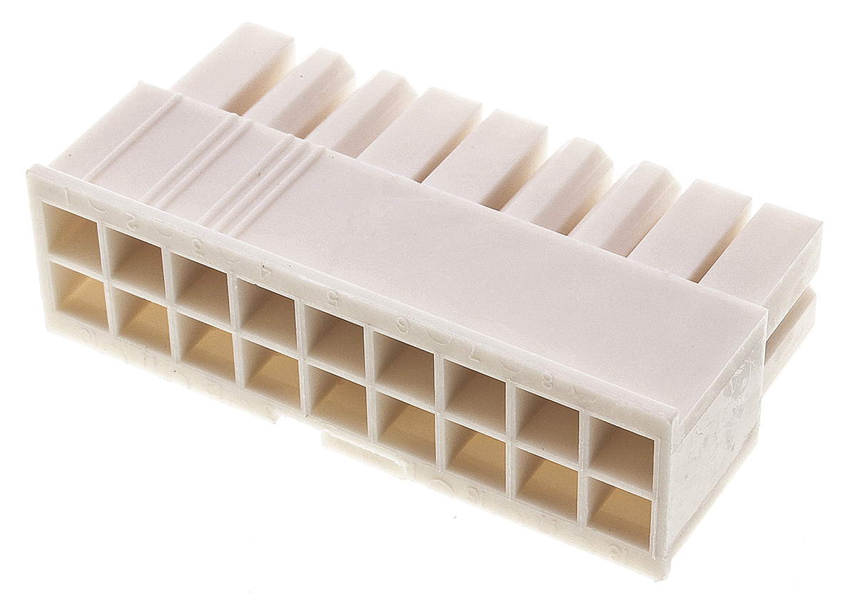 Molex, Mini-Fit Jr Female Connector Housing, 4.2mm Pitch, 18 Way, 2 Row