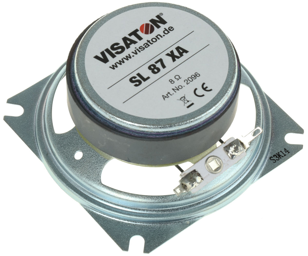 Visaton 85.5mm dia 20W nom Full Range Speaker Driver, 8Ω, 350 Hz → 5.8 kHz