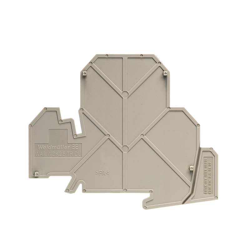 Weidmüller, WAP WDK 2.5N/TR-DU End Plate for use with  for use with Terminal Blocks