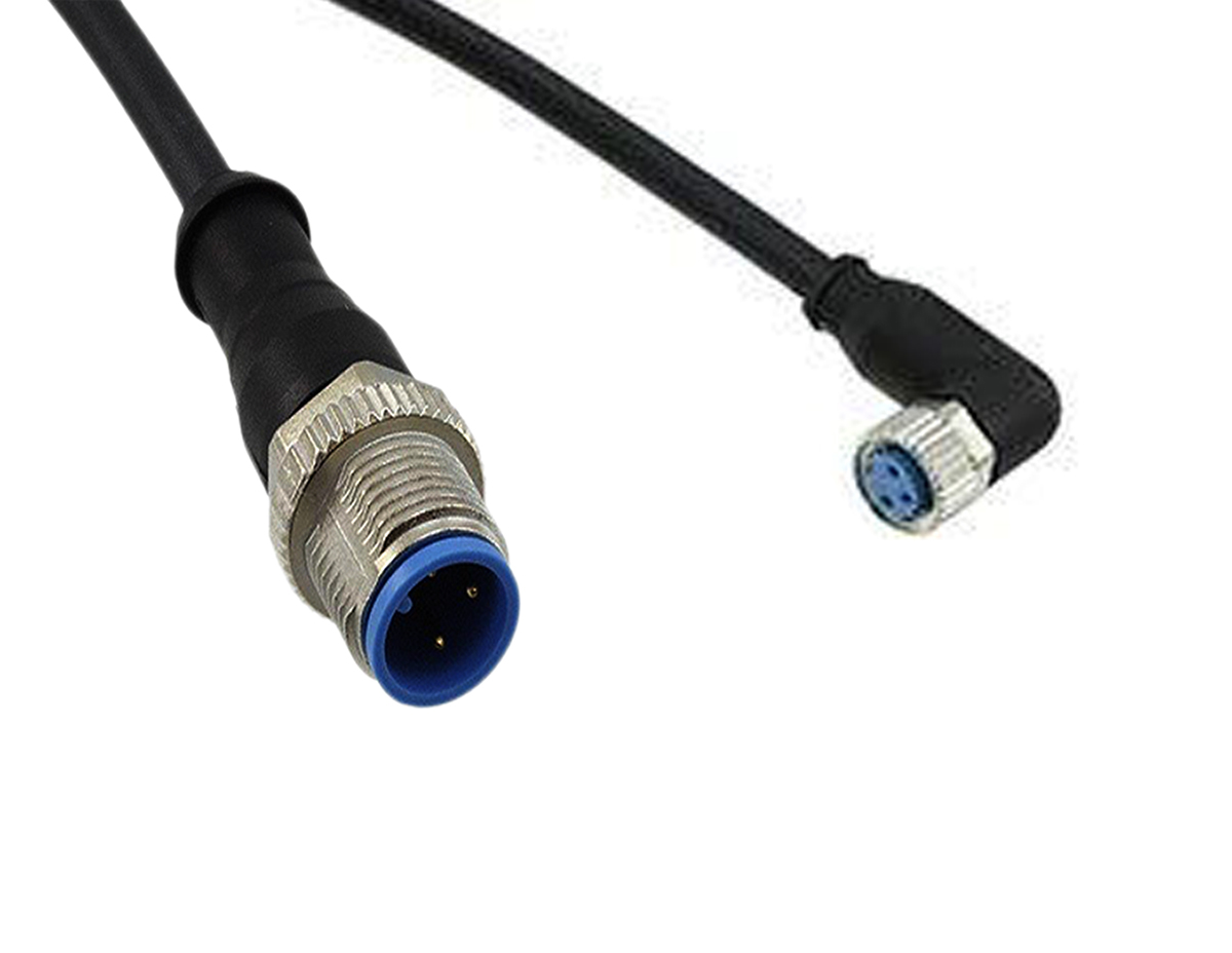 TE Connectivity Female 3 way M8 to Male 3 way M8 Sensor Actuator Cable, 1.5 m