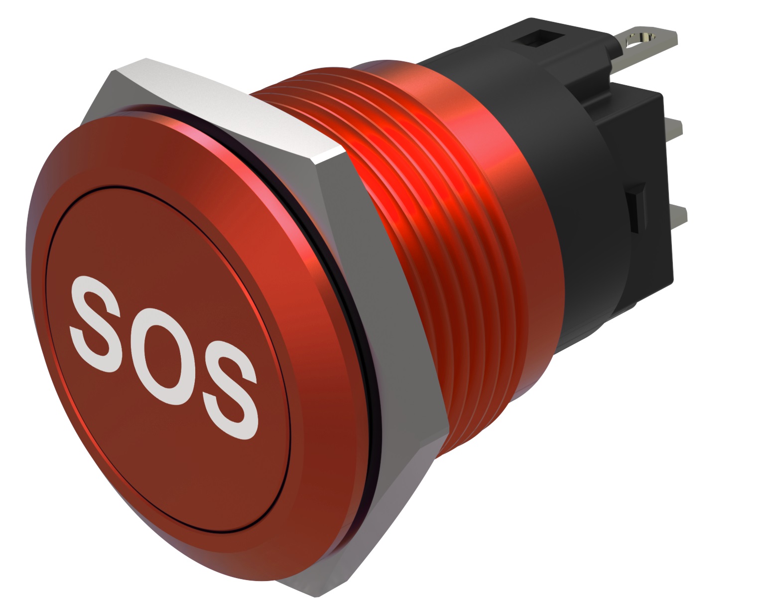 EAO Series 82 Series Push Button Switch, Momentary, Flush Mount, 19mm Cutout, SPST, SPST, IP65, IP67