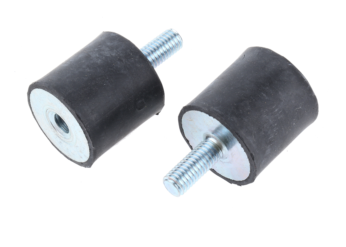 FIBET M8 Anti Vibration Mount, Male to Female Bobbin with 67.2kg Compression Load