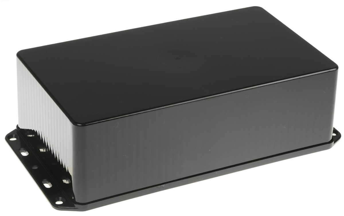 CAMDENBOSS Series 2000 Series Black ABS Enclosure, IP65, Flanged, Black Lid, 210 x 110 x 60mm