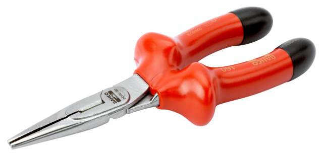 Bahco Long Nose Pliers, 200 mm Overall, Straight Tip, 72mm Jaw