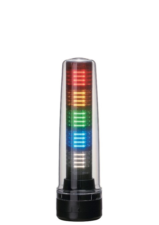 Patlite LS7 Series Clear Signal Tower, 5 Lights, 24 V dc, Direct Mount