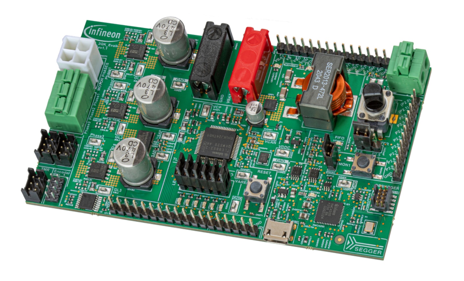 Infineon MOTIX MCU TLE9893-2QK Evaluation Board for TLE9893-2QKW62S for Brushless DC Motor