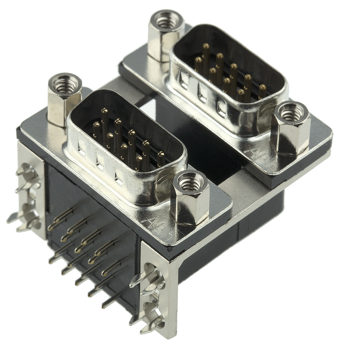Amphenol Communications Solutions L17H 9 Way Right Angle Through Hole D-sub Connector Male/Male, 2.77mm Pitch, with
