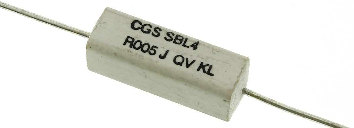 TE Connectivity 5mΩ Metal Film Resistor 4W ±5% SBL4R005J