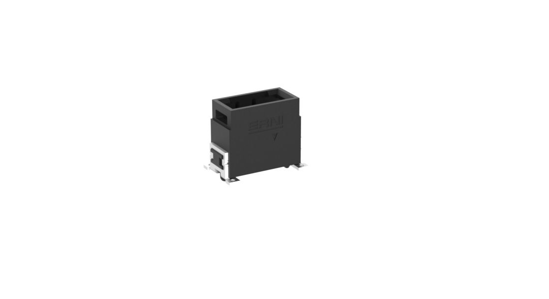 ERNI MaxiBridge Series Vertical Surface PCB Header, 2 Contact(s), 2.54 mm Pitch, 1 Row, Shrouded