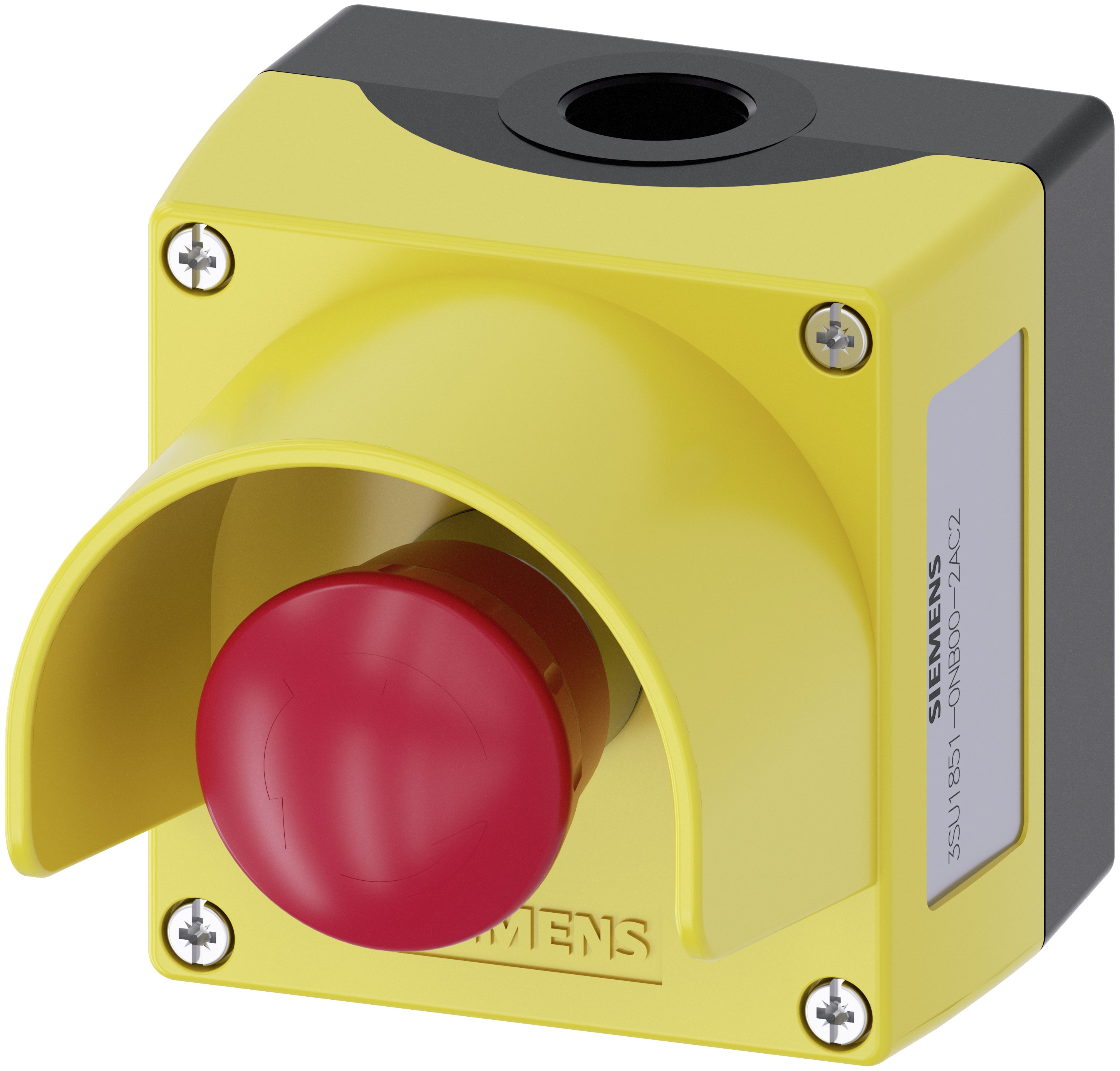 Siemens SIRIUS ACT 3SU18 Series Twist Release Emergency Stop Push Button, Surface Mount, 2NC, IP66, IP67, IP69K