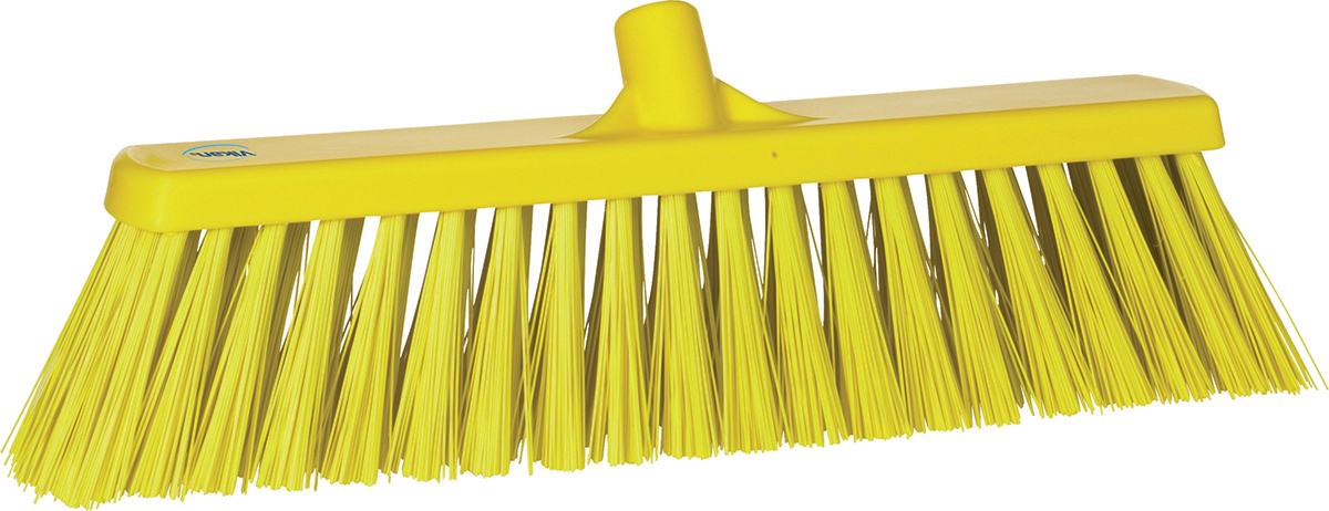 Vikan Broom, Yellow With PET Bristles