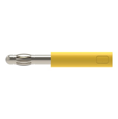 Schutzinger Yellow, Male to Female Test Connector Adapter With Metal contacts and Nickel Plated - Socket Size: 4mm
