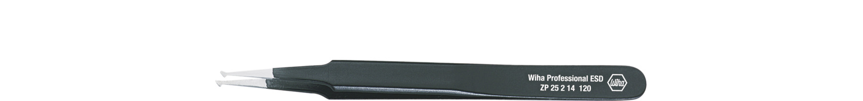 Wiha 120 mm, Bent, ESD Tweezers