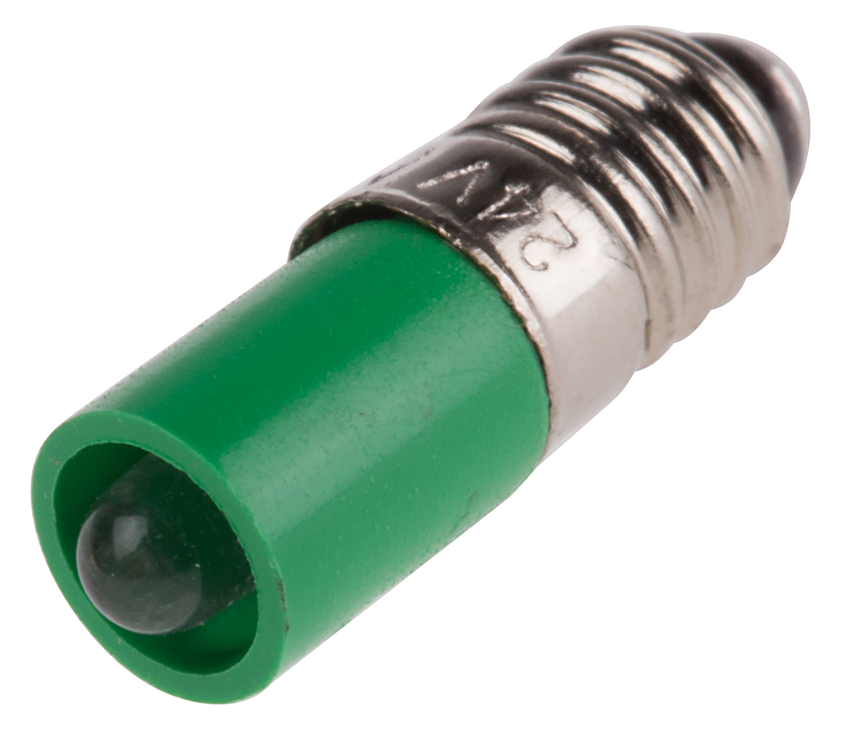 RS PRO Green LED Indicator Lamp, 24V dc, E5 Base, 6mm Diameter, 65mcd
