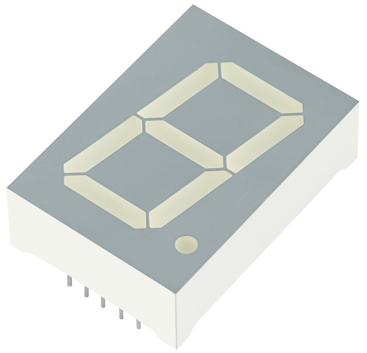 SA10-21CGKWA Kingbright 7-Segment LED Display, CA Green 95 mcd RH DP 25.4mm