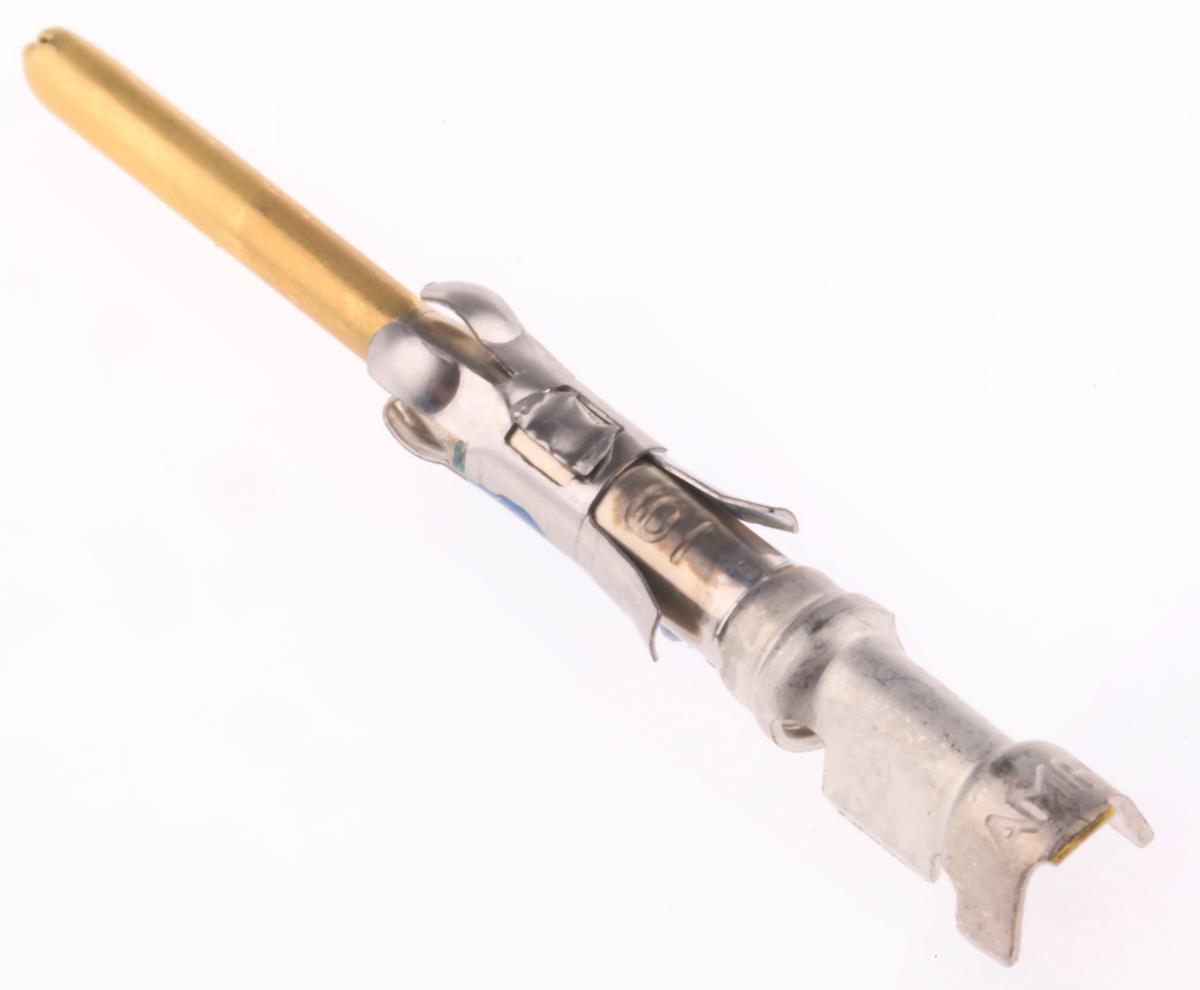 TE Connectivity Type III+ Series Male Crimp Terminal, 18AWG Min, 16AWG Max