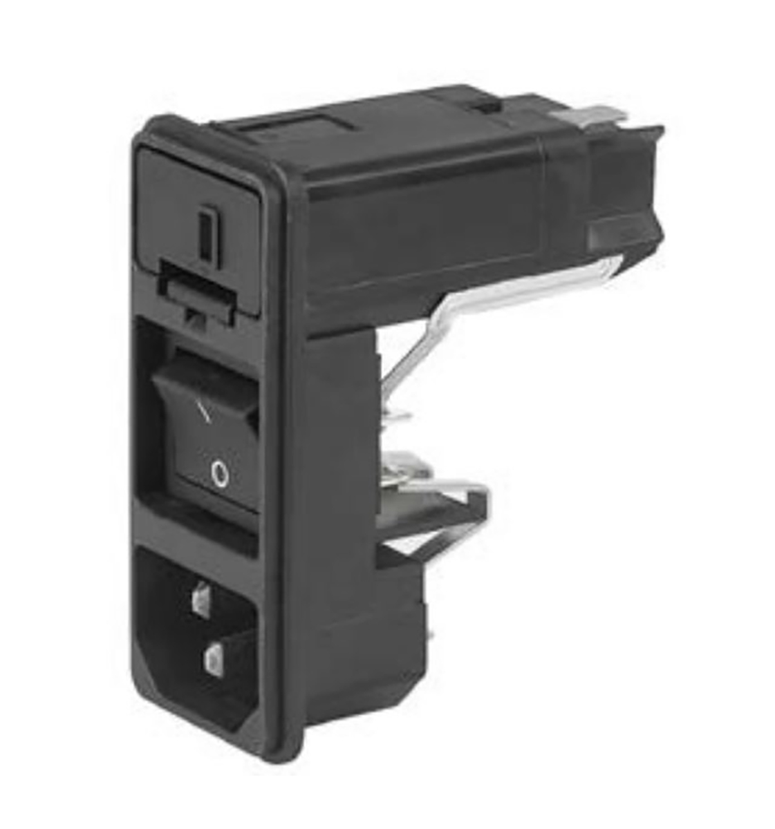 Schurter C14 Snap-In IEC Connector Male, 10A, 125 V, 250 V, Fuse Size 5 x 20mm