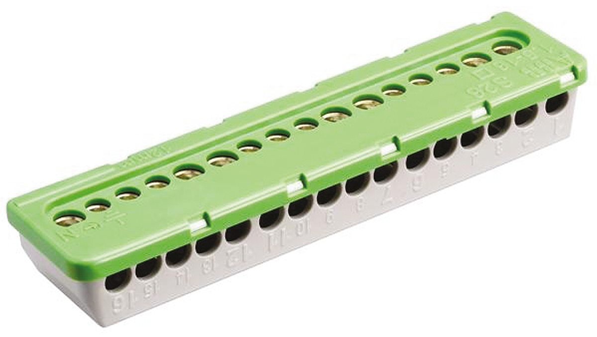 Entrelec MISTRAL65 Series Non-Fused Terminal Block, 16-Way, 100A, 6 mm², 16 mm² Wire, Screw Termination