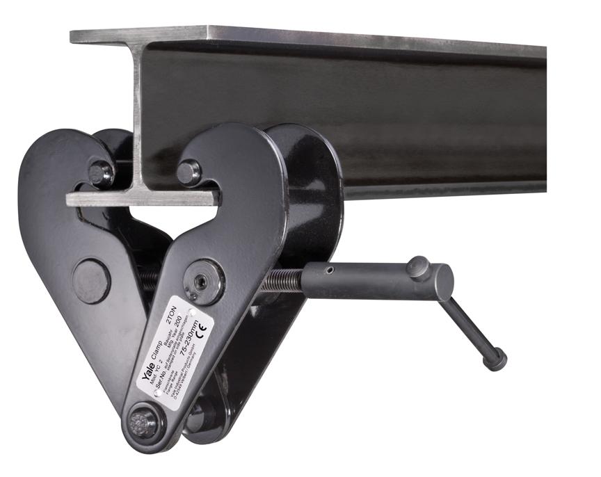 YALE Powder Coated Mild Steel Beam Clamp, 5000kg Holding Weight, Fits Channel Size 90 → 320mm