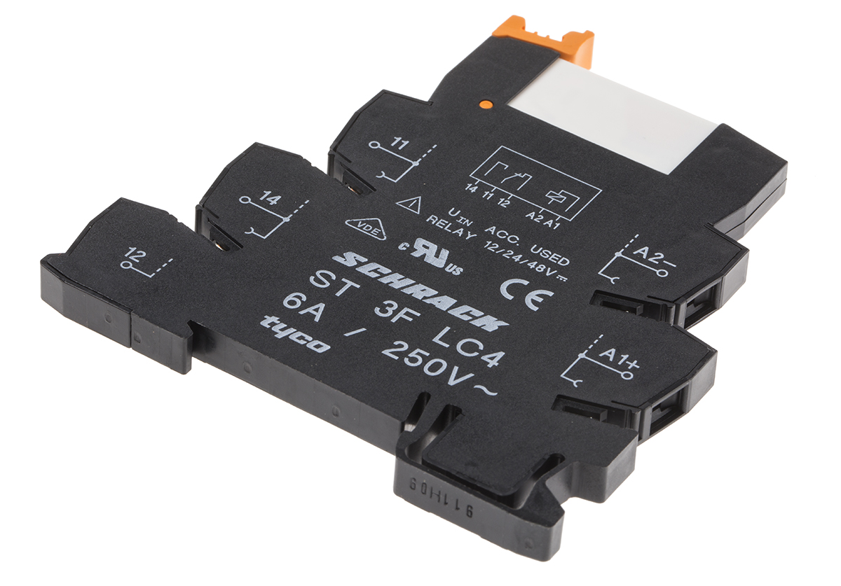 TE Connectivity SNR Series Interface Relay, DIN Rail Mount, 12V dc Coil, SPDT, 1-Pole