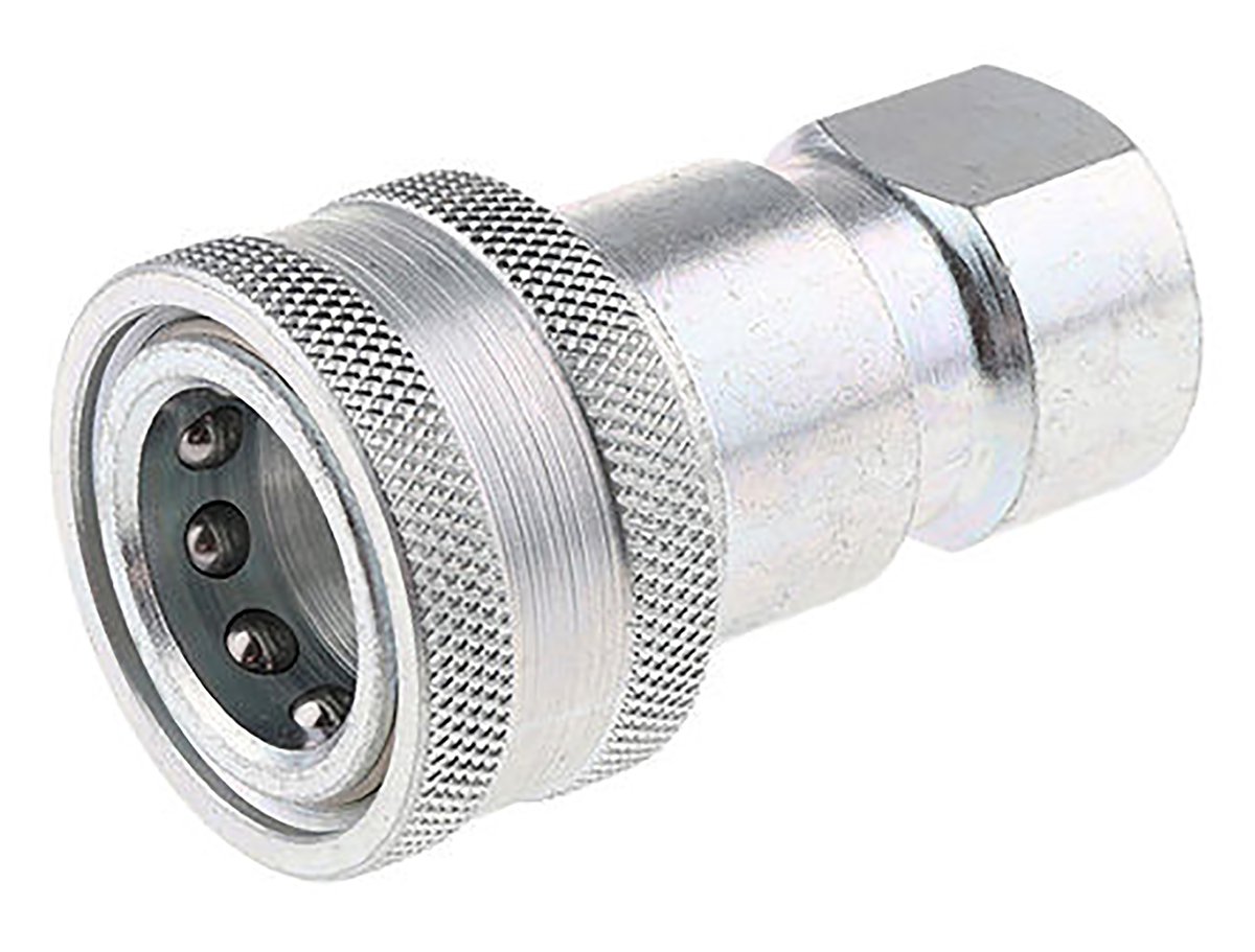 Parker Steel Female Hydraulic Quick Connect Coupling, G 3/4 Female