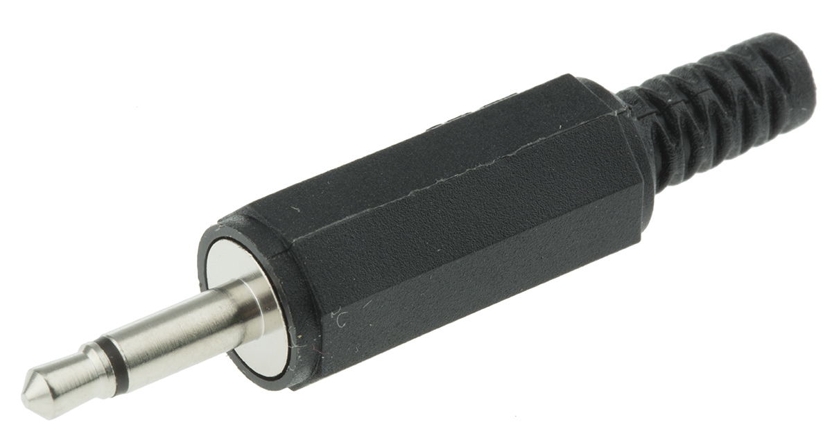 Lumberg Jack Connector 3.5 mm Cable Mount Mono Plug, 2Pole 1A