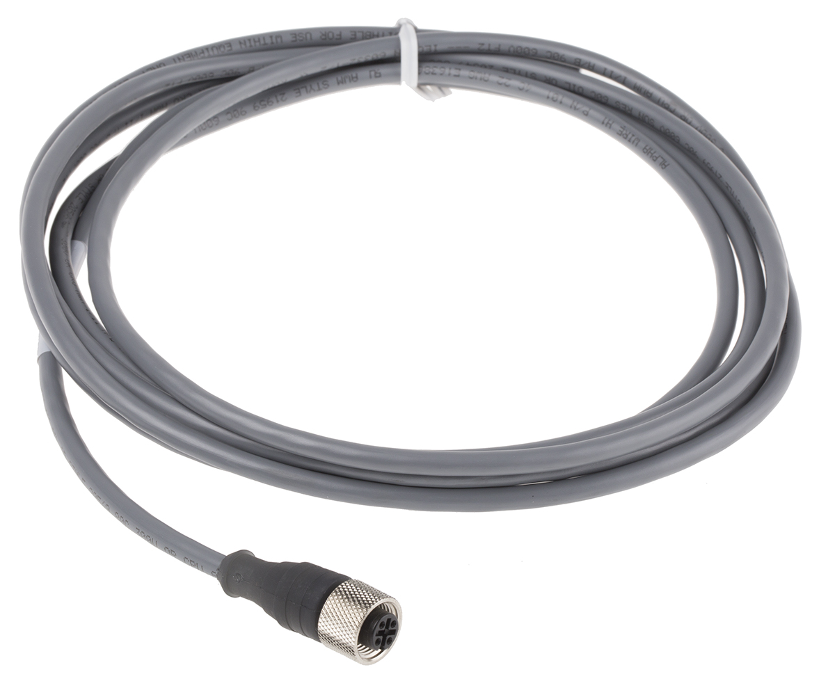 Alpha Wire Female 5 way M12 to 5 way Free End Sensor Actuator Cable