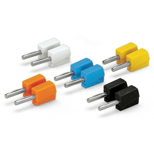 WAGO Black, Blue, Orange, White, Yellow Male Banana Plug, 4 mm Connector, Cage Clamp Termination, 20A, 42V