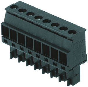 Weidmuller, 3.81mm Pitch, BC 3.81, 2 Way, Right Angle, Pluggable Terminal Block, Plug, Cable Mount, Screw Termination,