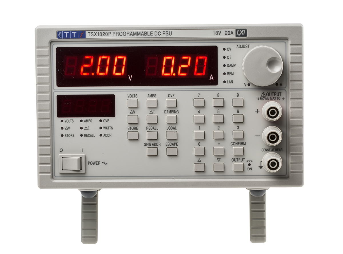 Aim-TTi TSX Series Digital Bench Power Supply, 0 → 18V, 0 → 20A, 1-Output, 360W - RS Calibrated