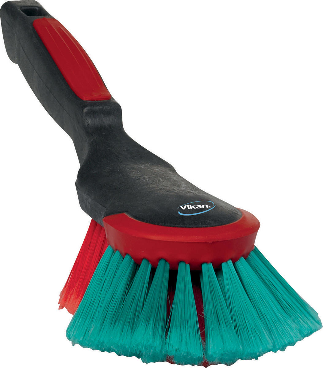 Vikan Soft Bristle Black Scrubbing Brush, 40mm bristle length, Polyester bristle material