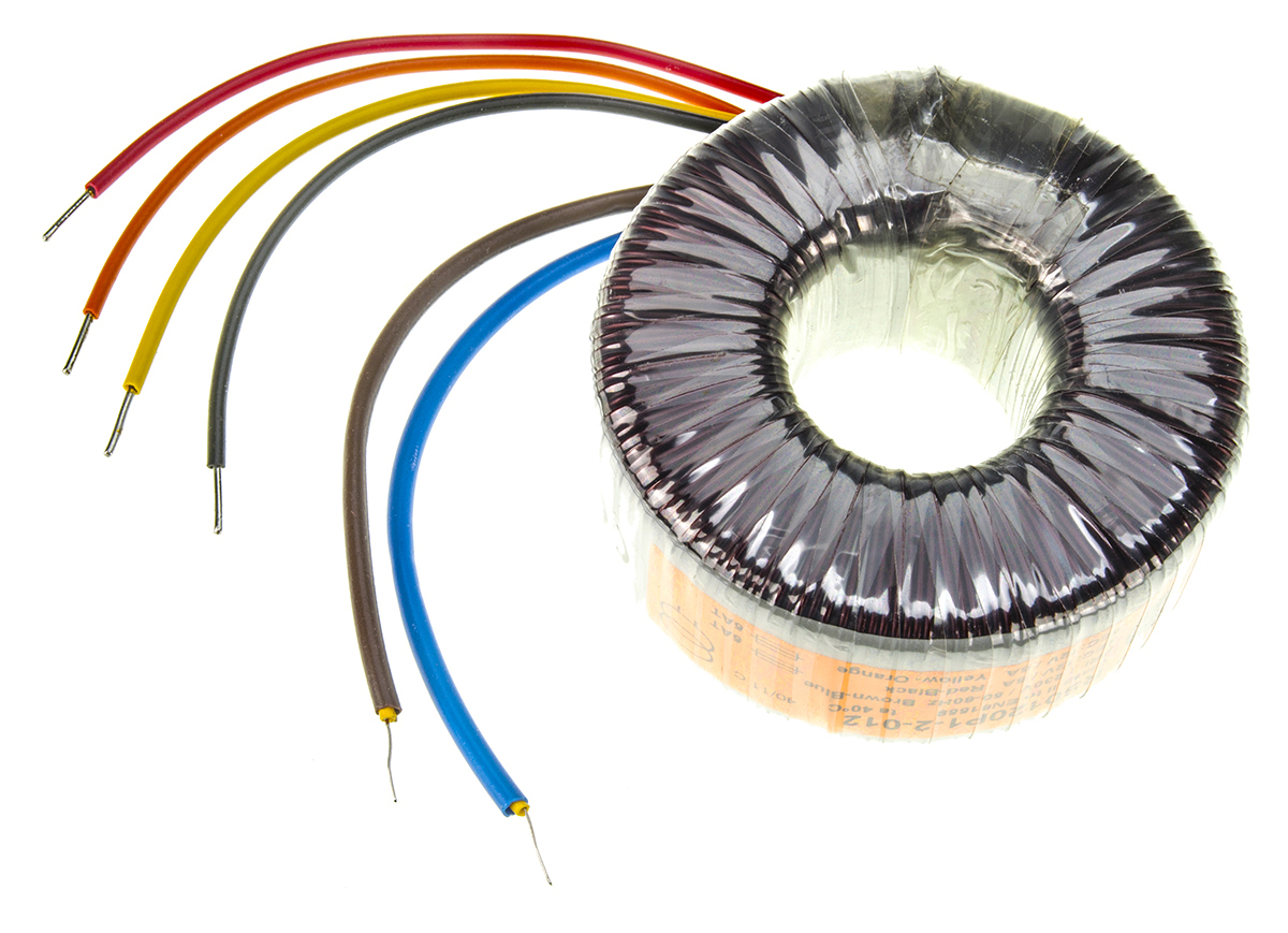 Nuvotem Talema 230V ac, 2 x 12V ac Toroidal Transformer, 120VA 2 Output