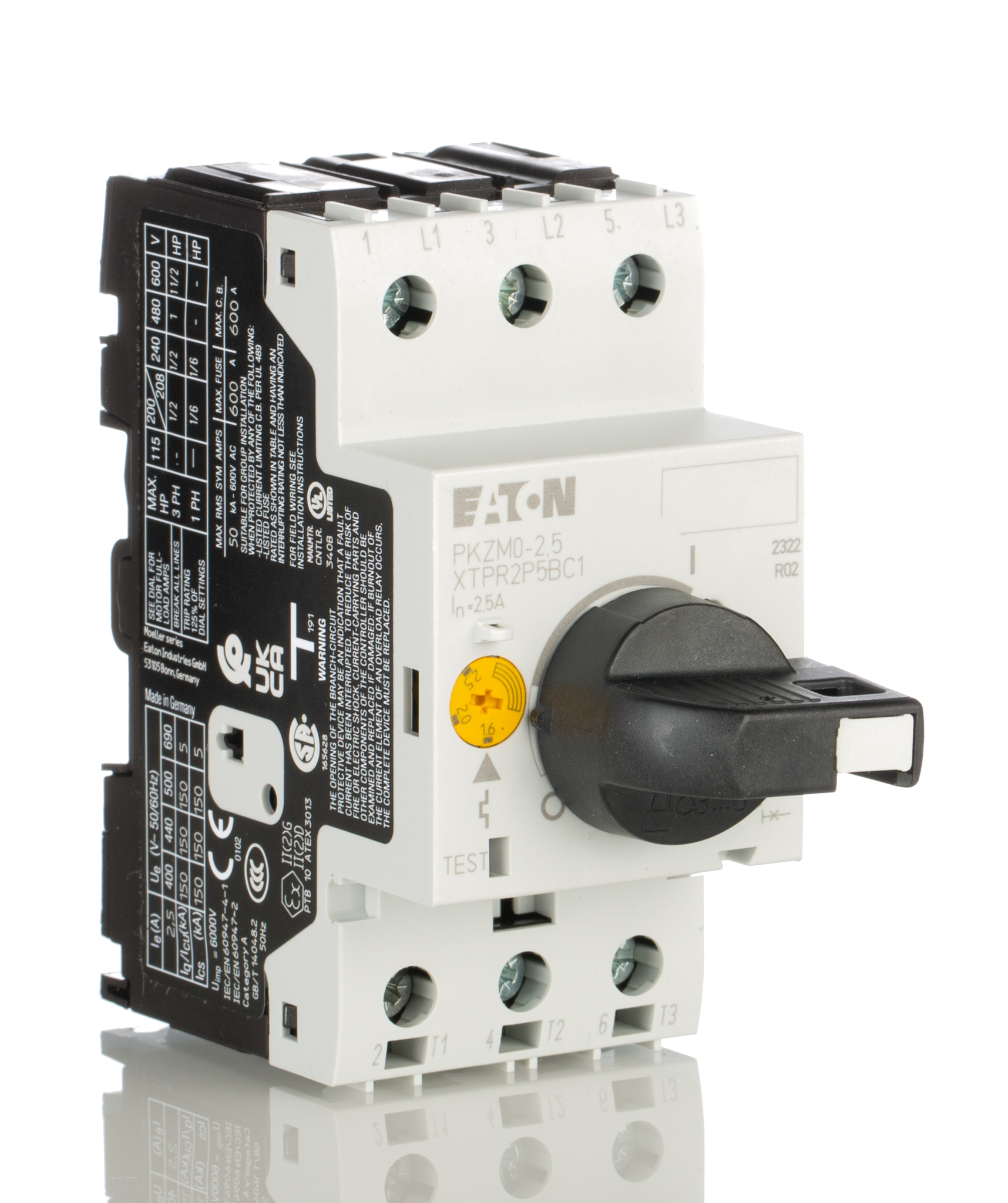 Eaton 1.6 → 2.5 A Motor Protection Circuit Breaker, 690 V ac