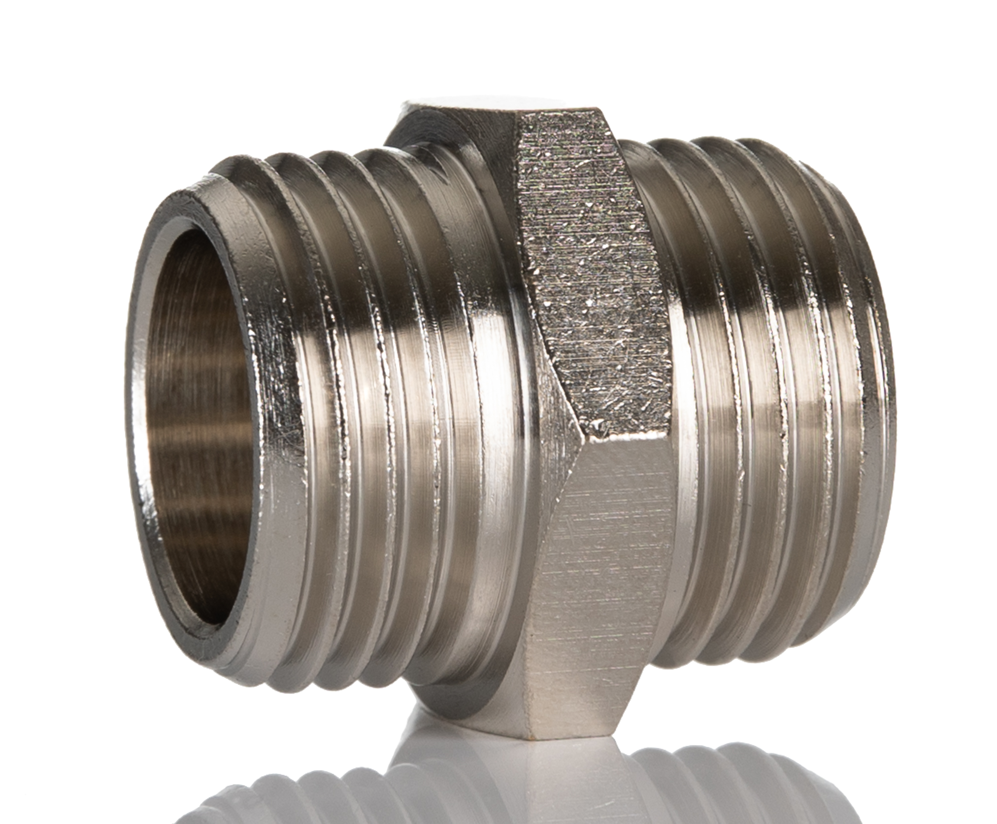 RS PRO Brass Pipe Fitting, Straight Threaded Nipple, Male BSPP 1/2in to Male BSPP 1/2in